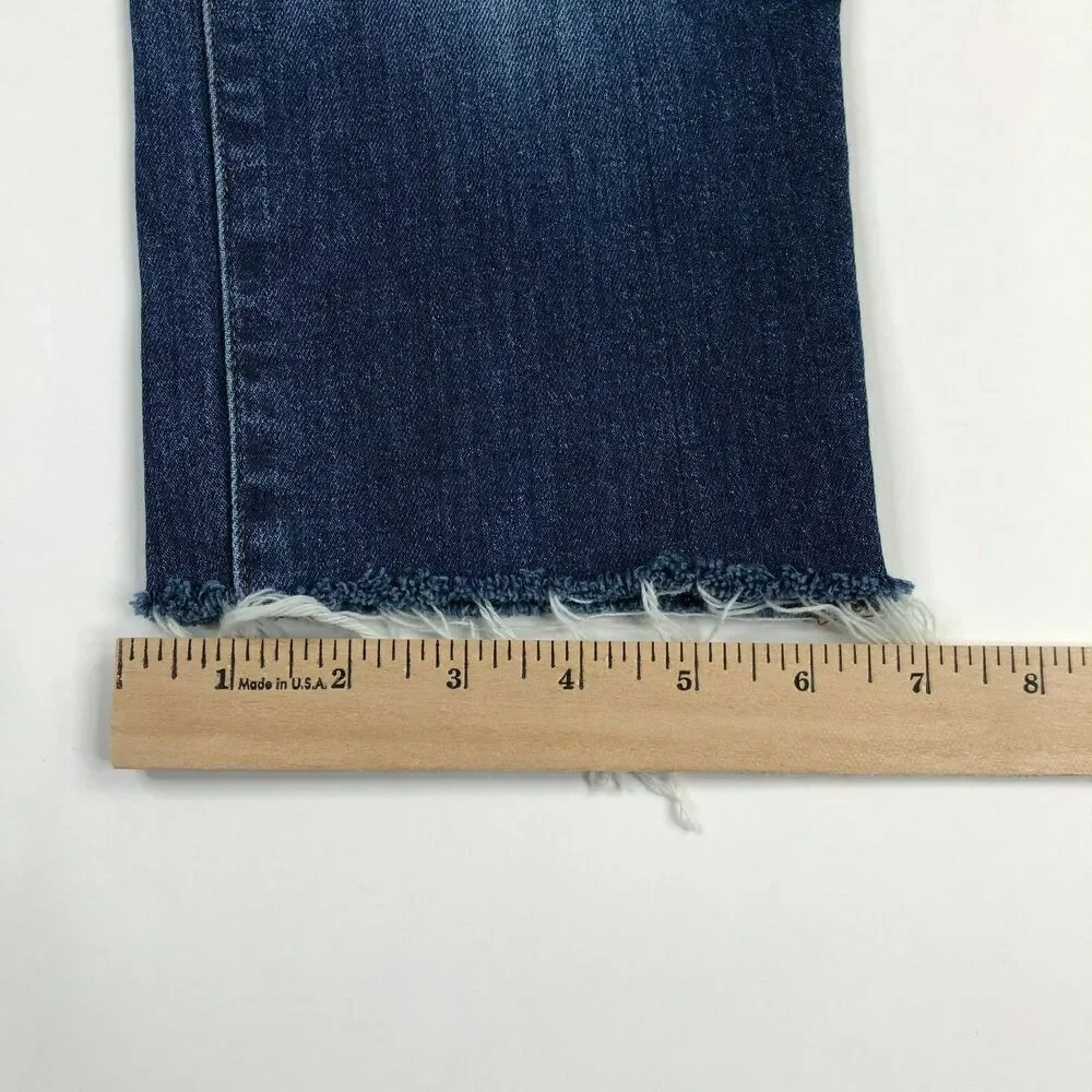 Madewell High Rise The Perfect Vintage Crop Jeans 23 (Actual 24W 20.5L) Raw Hem